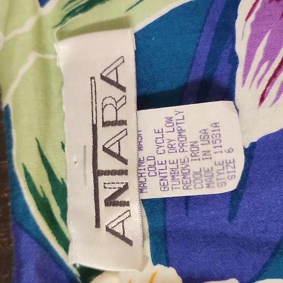 Antara Tropical Floral Print Jumpsuit Size 6 Cropped Wide Leg Cotton Vintage - Picture 7 of 14